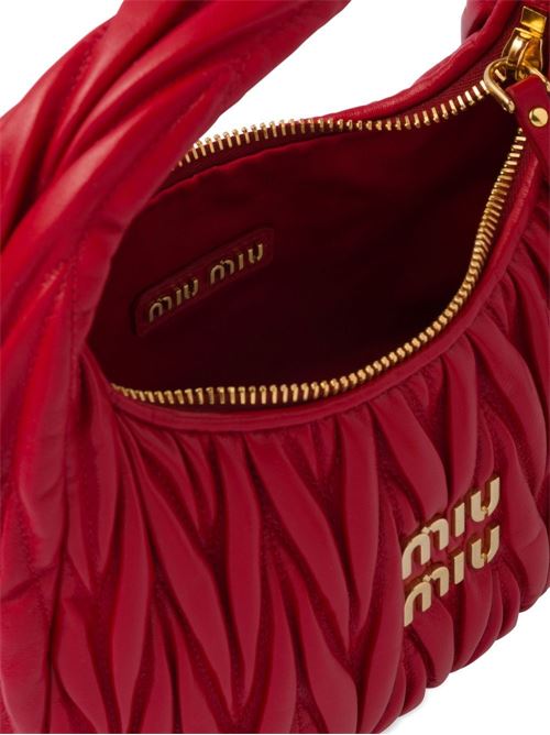 Borsa Wander hobo matelassé rossa MIU MIU | 5BC125V-OOYAN88F0011